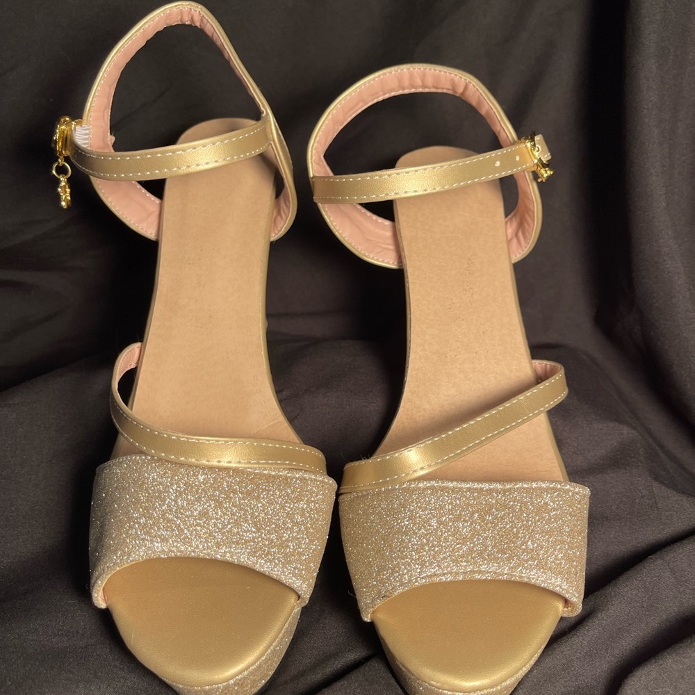 Women's Formal Jeweled High Heel Sandal Ankle Strap.
